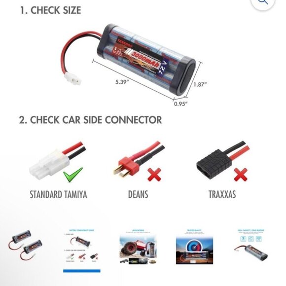 Tenergy Battery Pack 7.2V Battery set - Picture 8 of 9